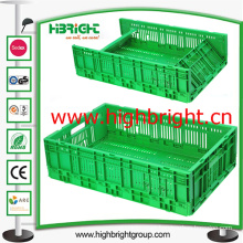 Foldable and Stackable Plastic Storage Crate